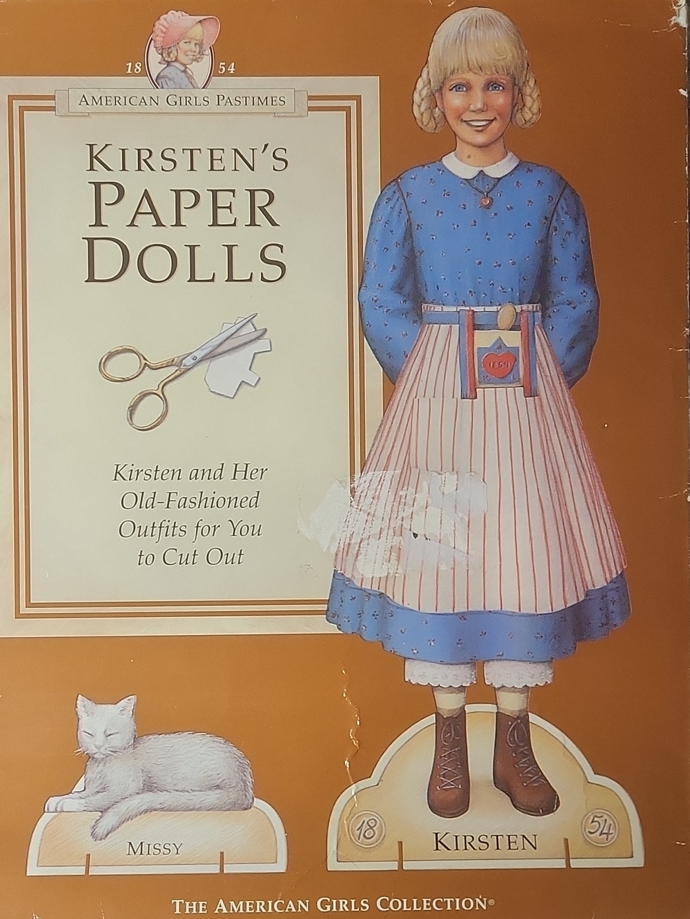 Pleasant Company American Girls Kirsten Paper Dolls Book Precut Accessories